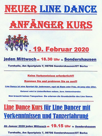 Neuer Line Dance Kurs (Foto: privat) Neuer Line Dance Kurs (Foto: privat)