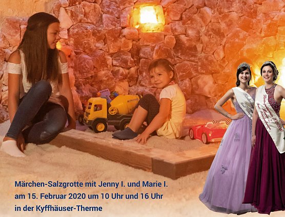 M&auml;rchenzeit in der Totes-Meer-Salzgrotte mit den Fliederhoheiten (Foto: Stadtmarketing Bad Frankenhausen)