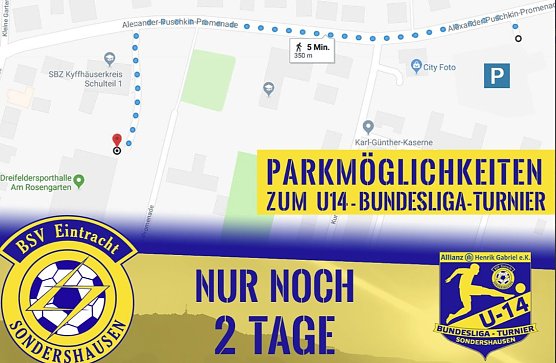 Parken zum U-14-Bundesliga-Turnier (Foto: BSV Eintracht Sondershausen)