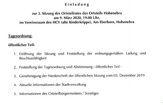 Ortsteilr&auml;te tagen (Foto: Stadtverwaltung Sondershausen)