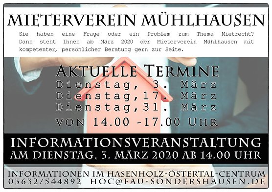 Informationsveranstaltung vom Mieterverein M&uuml;hlhausen (Foto: HOC)