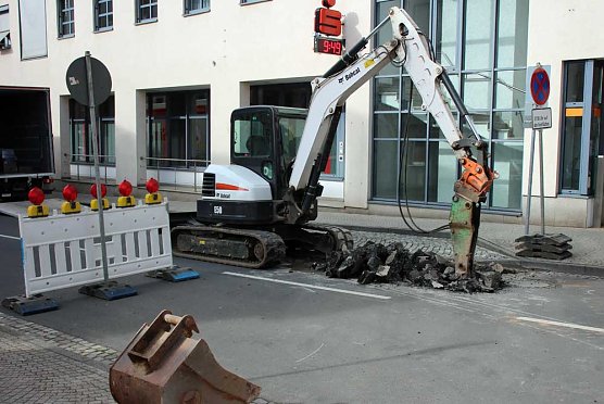 Weitere Stra&szlig;ensperre in Sondershausen (Foto: Karl-Heinz Herrmann)