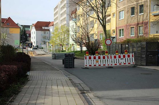 Weitere Stra&szlig;ensperre in Sondershausen (Foto: Karl-Heinz Herrmann)