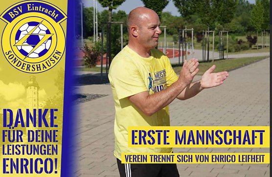 Der BSV trennt sich von Trainer Enrico Leifheit (Foto: BSV Eintracht Sondershausen)