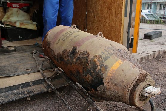 Der Erhaltungszustand der Bombe war ungew&ouml;hnlich gut (Foto: agl)