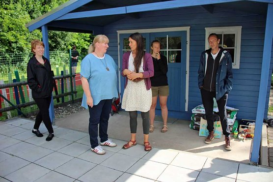Heute wurde an der GS Franzberg geerntet und ges&auml;t (Foto: Karl-Heinz Herrmann)