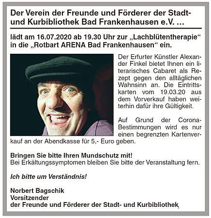 Die Lachbl&uuml;ten Therapie in Bad Frankenhausen (Foto: Stadtmarketing Bad Frankenhausen)