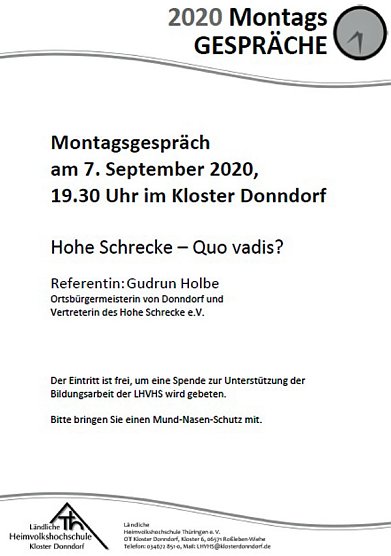 Reihe der Montagsgespr&auml;che wird fortgesetzt (Foto: Helfried Maas)