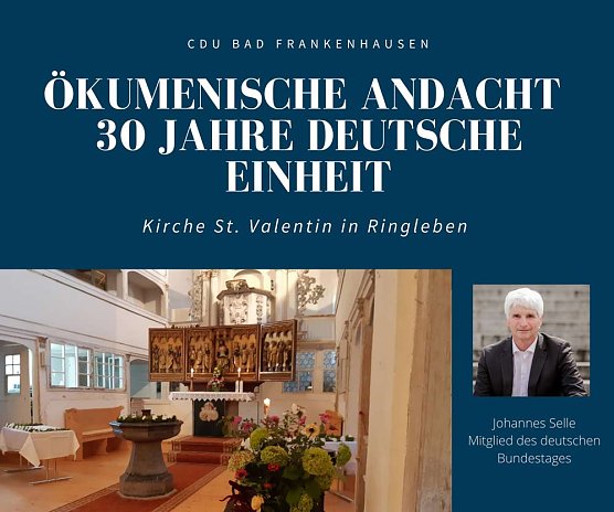 &Ouml;kumenischen Andacht zum Tag der Deutschen Einheit (Foto: CDU Bad Frankenhausen)