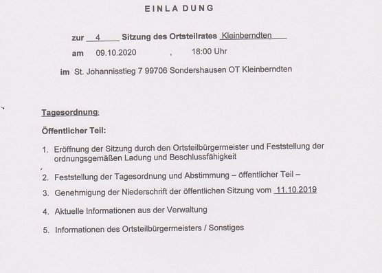 Ortsteilrat (Foto: Stadtverwaltung Sondershausen)