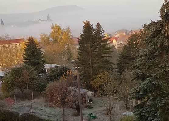 Blick vom Hasenholz über die Stadt bei Nebel im Advent. (Foto: Norbert Vonhof) Blick vom Hasenholz über die Stadt bei Nebel im Advent. (Foto: Norbert Vonhof)