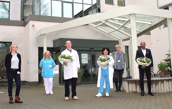 Neue Spezialistinnen und Spezialisten gingen im KMG Manniske Klinik Bad Frankenhausen an den Start (Foto: Sascha Nenninger Regionalleiter Unternehmenskommunikation Th&uuml;ringen / S&uuml;d-Brandenburg KMG Kliniken)