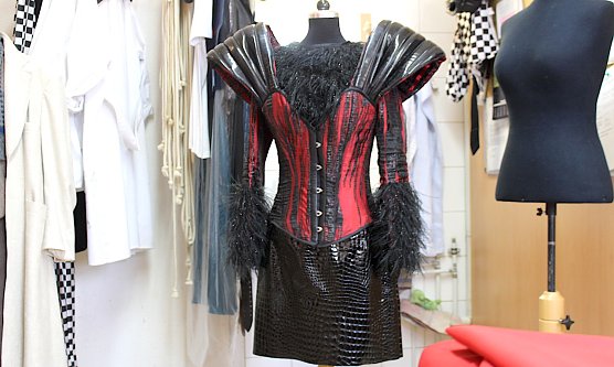 Dass ausgefallene Kost&uuml;m der K&ouml;nigin der Nacht aus Mozarts "Zauberfl&ouml;te"  (Foto: oas)