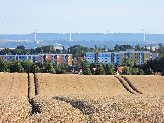 Unser Wetterbild kommt heute von Peter Blei, der den Blick aus der Windl&uuml;cke in Richtung Nordhausen Ost festgehalten hat (Foto: Peter Blei)