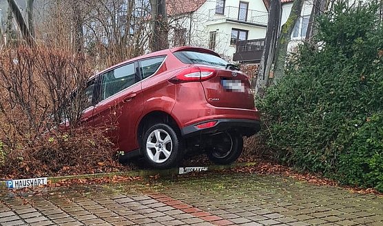 Verwechselte Pedale f&uuml;hrten zu diesem Unfall (Foto: S.Dietzel)