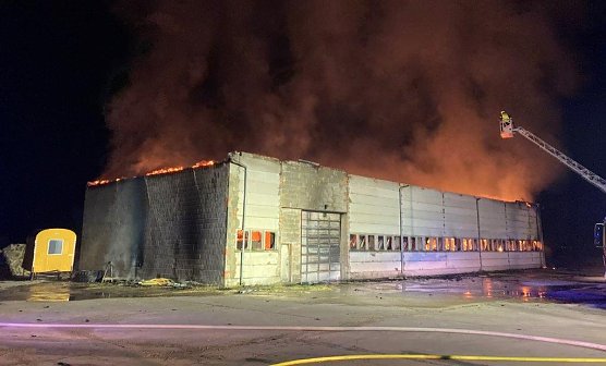 Brandstelle in Esperstedt (Foto: Polizei) Brandstelle in Esperstedt (Foto: Polizei)