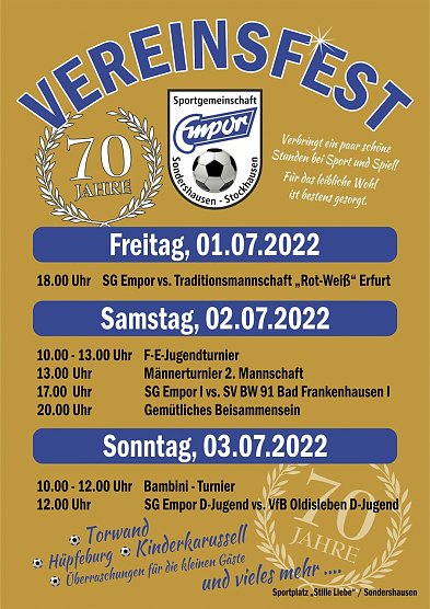 SG Empor feiert 70j&auml;hriges Bestehen (Foto: SG Empor)