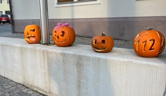 Vier K&uuml;rbiskunstwerke wurden schon zum Wettbewerb eingereicht (Foto: Claudia Langhammer)