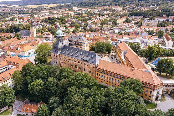 Luftbild Sondersh&auml;user Schloss (Foto: Schatzkammer Th&uuml;ringen)