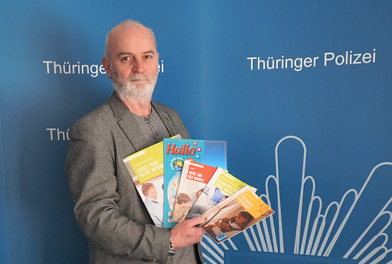 Kriminalhauptkommissar Ritschel h&auml;lt ein breit gef&auml;chteres Angebot bereit (Foto: Landespolizeiinspektion Nordhausen)