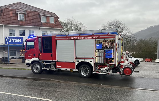 Arbeit f&uuml;r die Sondersh&auml;user Feuerwehren (Foto: S.Dietzel)