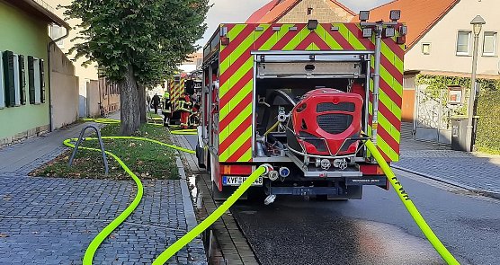 Feuerwehreinsatz bei Schupenbrand gestern Nachmittag (Foto:  Feuerwehr Heldrungen/Silvio Dietzel)