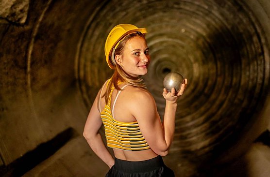 Chantal Rimke im Erlebnisbergwerk (Foto: Christoph Keil) Chantal Rimke im Erlebnisbergwerk (Foto: Christoph Keil)