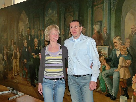 Ankunft Stade-Gemälde (Foto: Karl-Heinz Herrmann) Ankunft Stade-Gemälde (Foto: Karl-Heinz Herrmann)