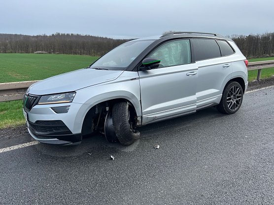 Verkehrsunfall auf der B4 (Foto: S. Dietzel)