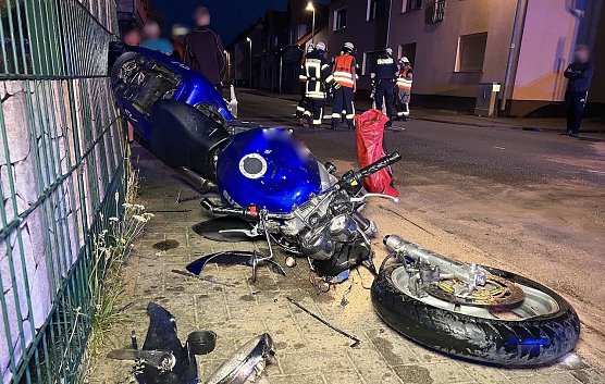 Schwerer Biker Unfall in Sondershausen (Foto: S. Dietzel)