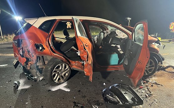 Schwerer Unfall heute Nachmittag auf der B4 (Foto: S.Dietzel)