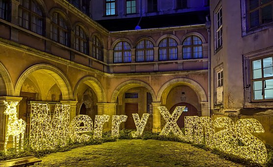 Wei&szlig;e Weihnacht in Schlosshof in Sondershausen (Foto: Janine Skara)