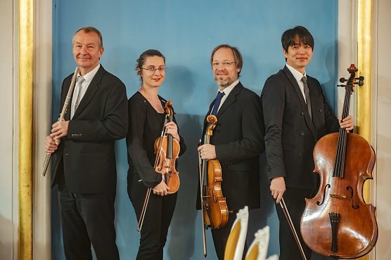 Mit Johannes Neubert, Sylvia Wepler, Tobias Hauer und Sangjun Lee (Foto: Marco Kneise)