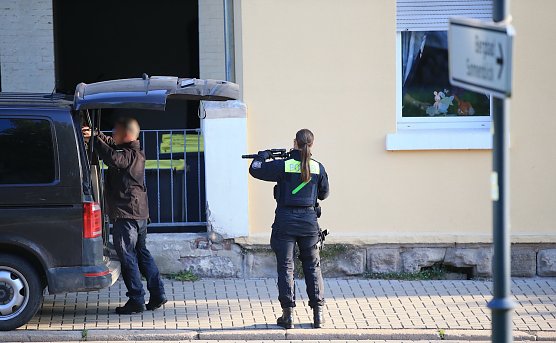 Hausdurchsuchungen in Sondershausen (Foto: S.Dietzel)