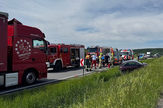 Unfall bei Oberspier (Foto: Feuerwehr Schernberg / Silvio Dietzel)