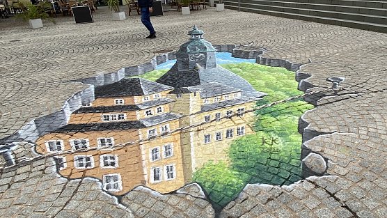 Gemälde in Sondershausen zu 900 Jahre (Foto: Eva Maria Wiegand) Gemälde in Sondershausen zu 900 Jahre (Foto: Eva Maria Wiegand)