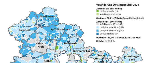 Ergebnisse der 2. Gemeindebevölkerungsvorausberechnung (Foto: Landesamt Statistik) Ergebnisse der 2. Gemeindebevölkerungsvorausberechnung (Foto: Landesamt Statistik)