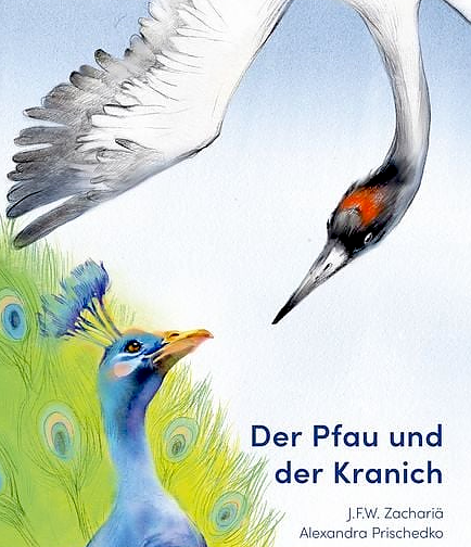 Die mehrfach ausgezeichnete Illustratorin Alexandra Prischedko hat gerade die Fabel "Der Pfau und der Kranich" von F.W. Zachariae neu illustriert.  (Foto: Janek M&uuml;ller)