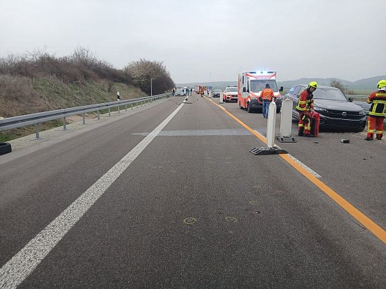 Unfall auf der A71 (Foto: S. Dietzel)