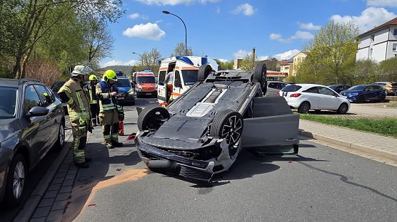 Unfall in Sondershausen (Foto: S. Dietzel)