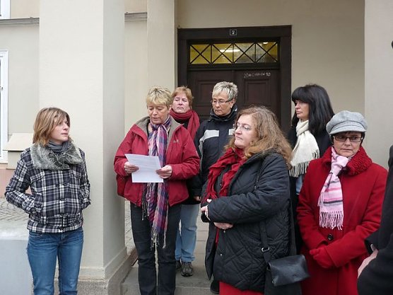 Fahnenaktion in Sondershausen (Foto: Karl-Heinz Herrmann)