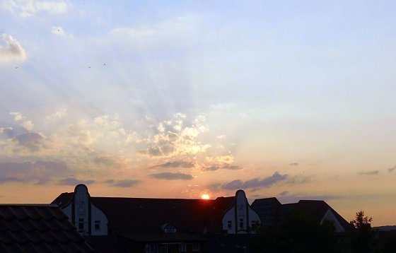 Bild: Sonnenuntergang gestern in Nordhausen