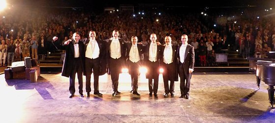 Bild: Comedian Harmonists Derniere: Abschied von der Festspielb&uuml;hne mit Standing Ovations: Die letzte Vorstellung des Musicals Die Comedian Harmonists im Lustgarten