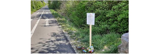 Bild: Mitmachaktion am Radweg