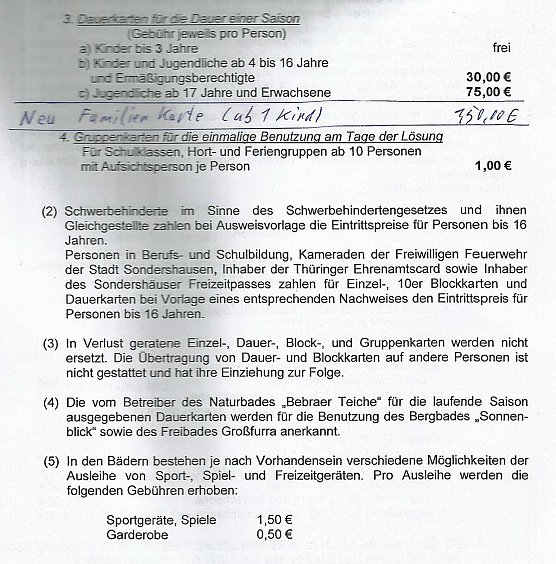 Bild: Neuer Familientarif beim Baden