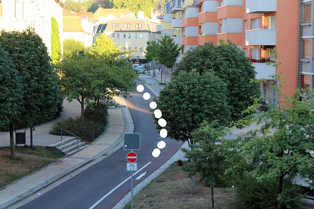 Bild: Marktmusik und Blitzeinschlag