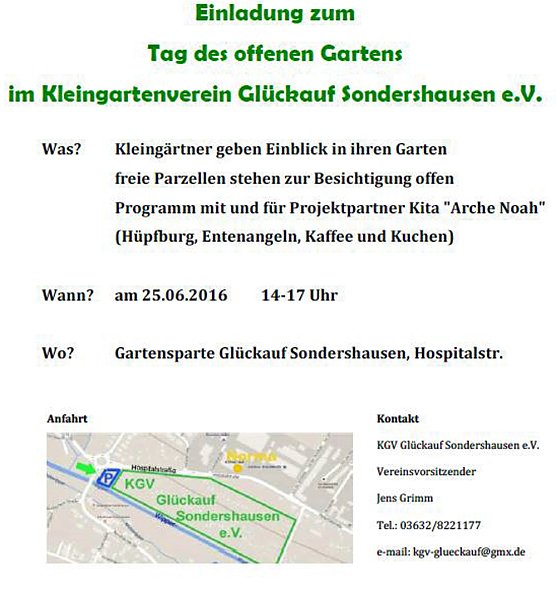 Bild: Tag der offenen T&uuml;r in Kleingartenverein