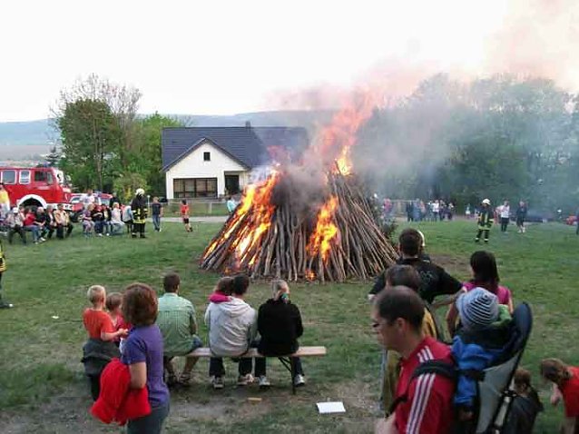 Bild: Osterfeuer auf der Hundewiese