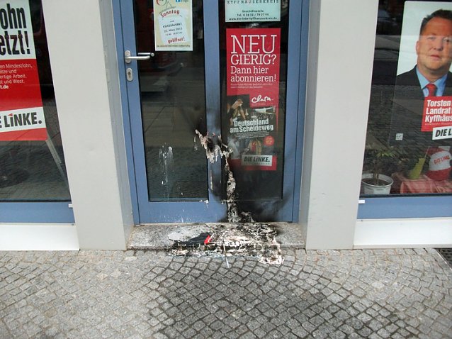 Bild: Brandanschlag auf Linken - B&uuml;ro