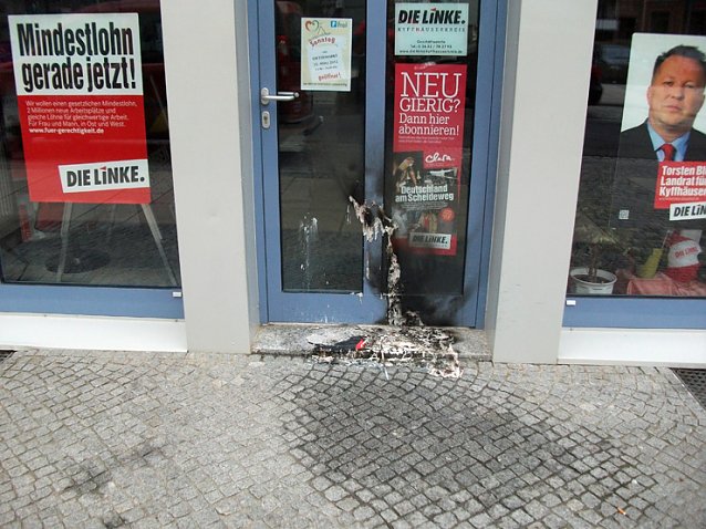 Bild: Brandanschlag auf Linken - B&uuml;ro